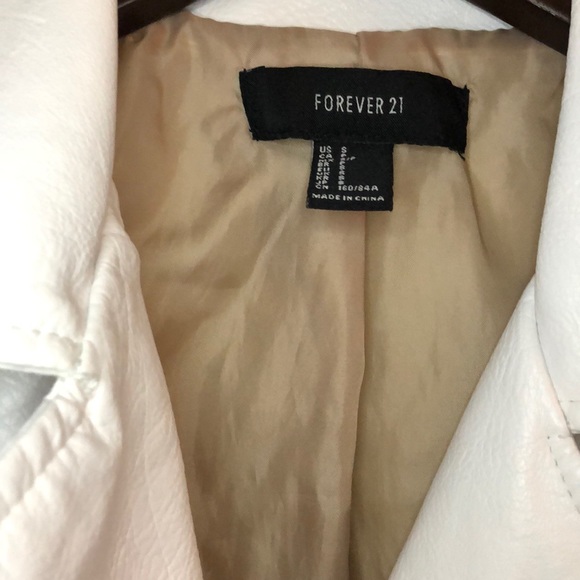 Forever 21 White faux leather moto jacket - Picture 5 of 5